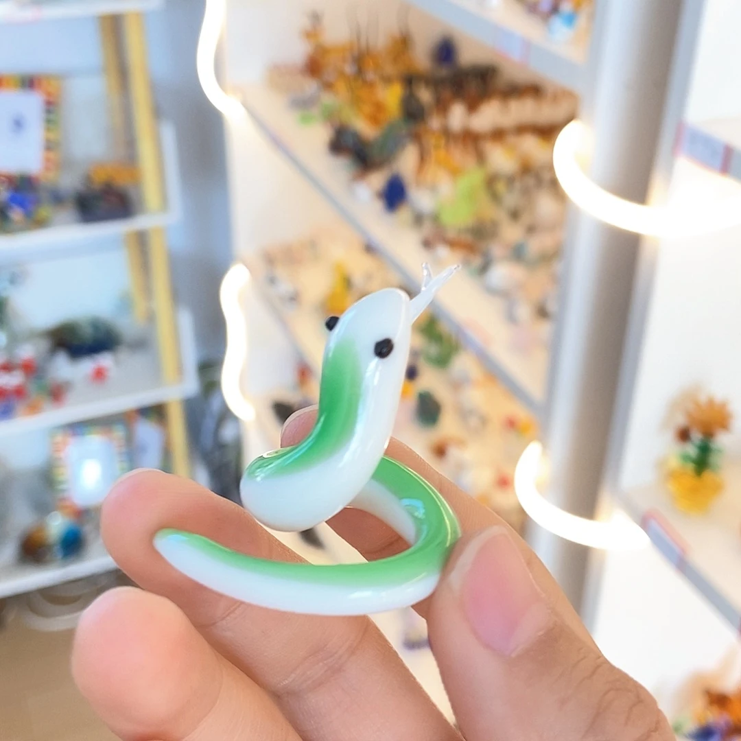 琉璃手工艺品小蛇