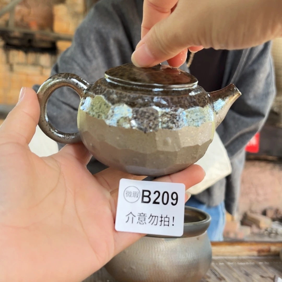 坭兴陶纯柴烧原矿泥料纯手工壶200毫升