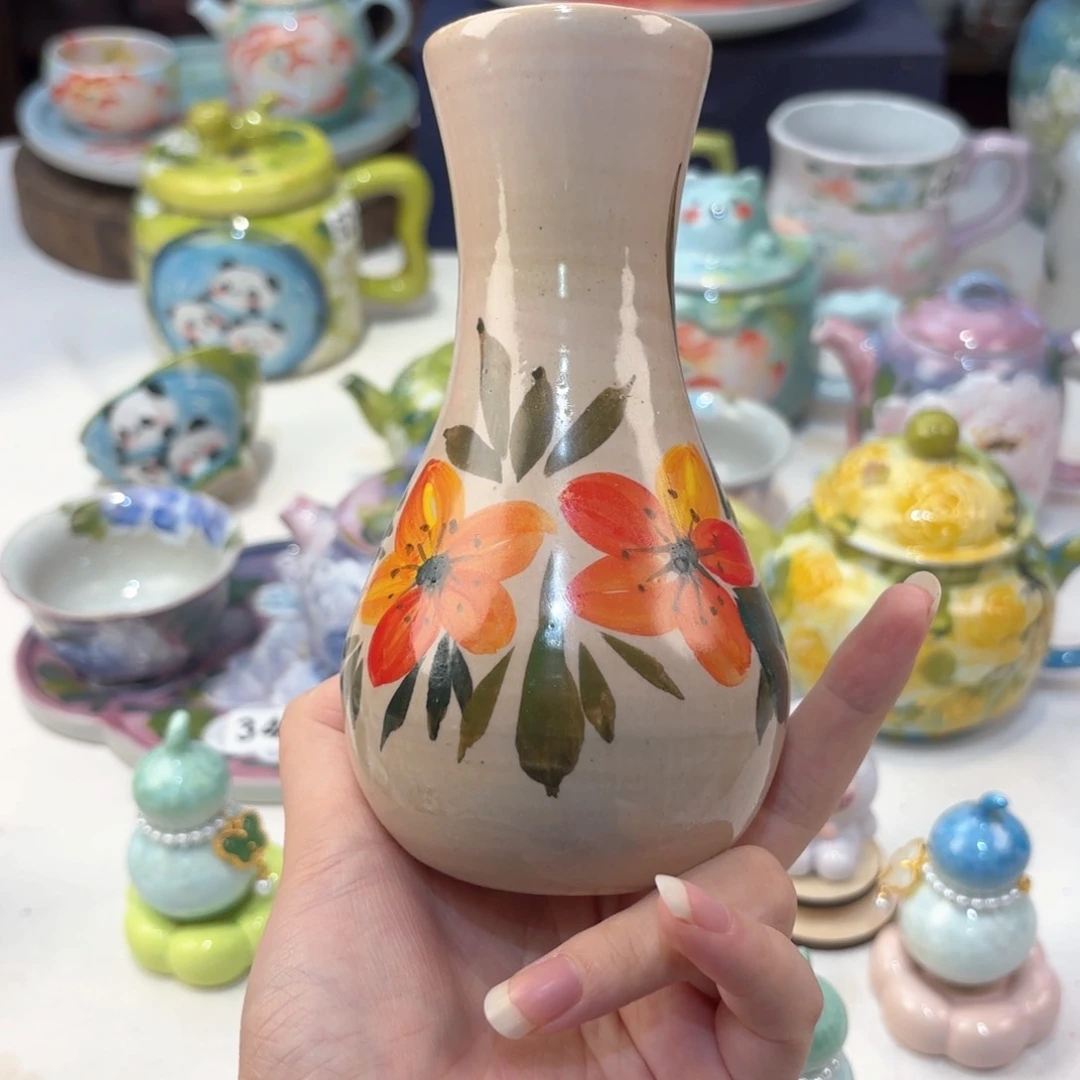 景德镇手绘高温釉下彩陶瓷茶具