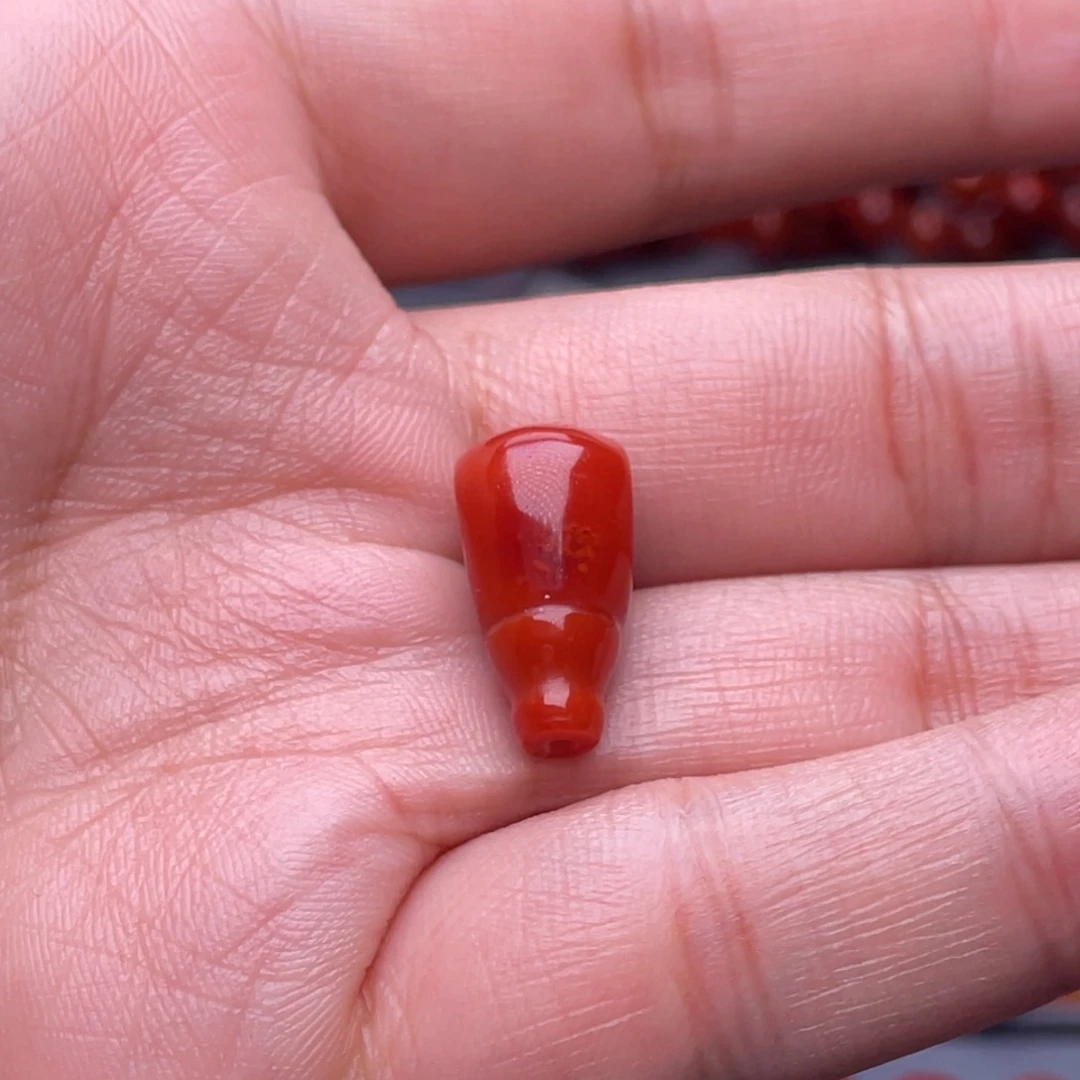 Z***z南红玛瑙未镶嵌配珠11.7mm瓦西火焰纹三通