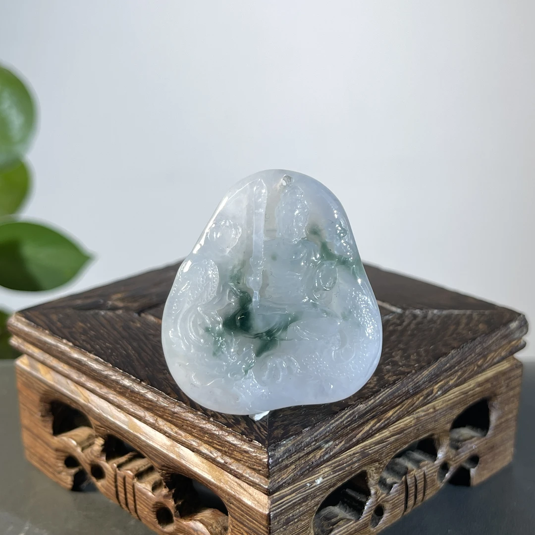 JCB04-127 天然翡翠缅甸A货 御龙不动明王