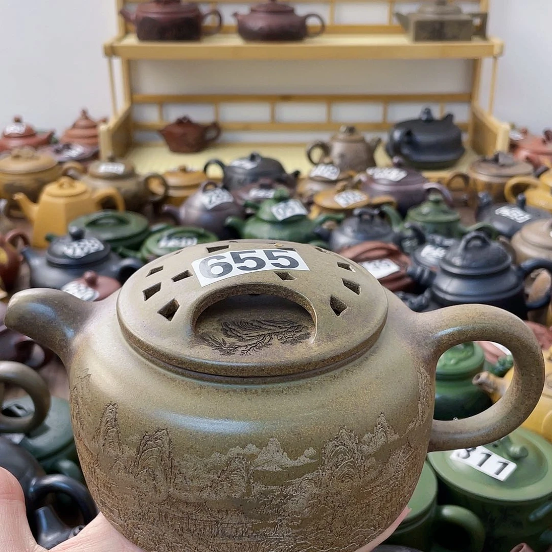 茶壶紫砂雪*松紫砂微瑕