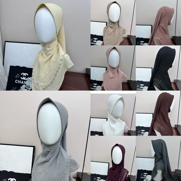 马来大版钉钻雪纺立体压线软帽檐