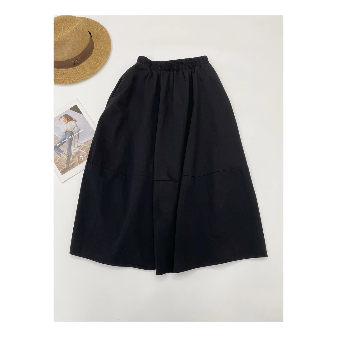 【女王洛克】韩系风纯色系百搭半身裙A字中长裙