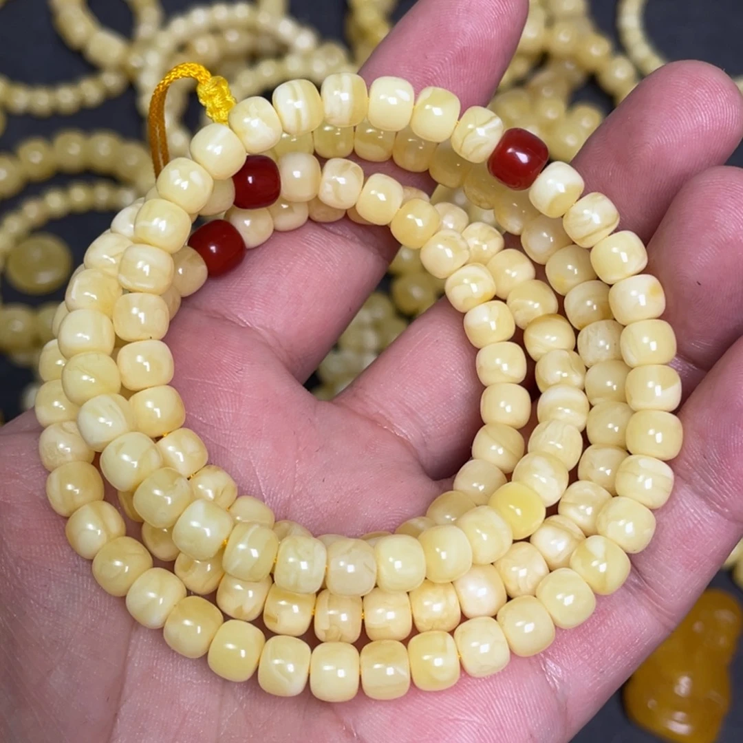 蜜蜡未镶嵌裸石蜜蜡佛珠6.8mm