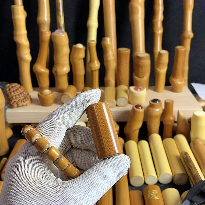 【闪购商品】华***虎实心玉竹刻字静心