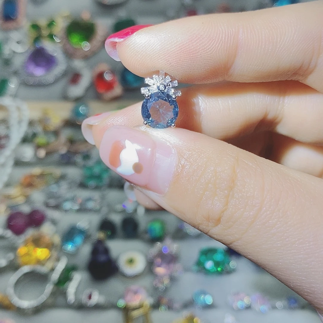 【闪购商品】托帕石耳饰银S925镶嵌