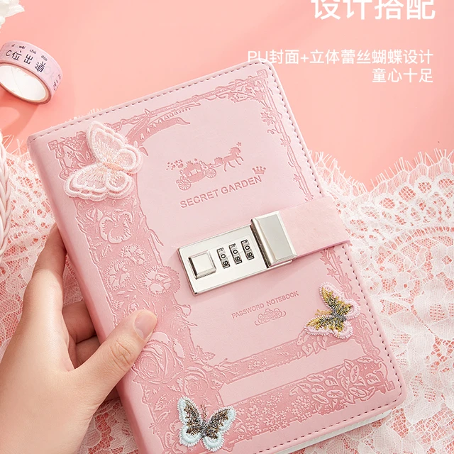 复古密码本带锁日记本创意十二星座内页手帐密码笔记本本子多功能