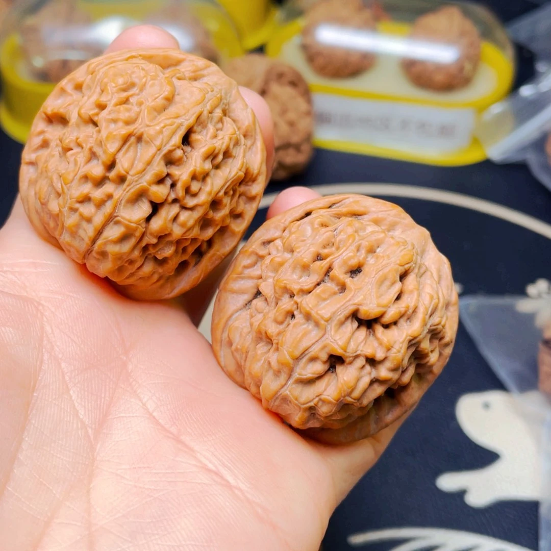 吊坠文玩核桃莲花虎头