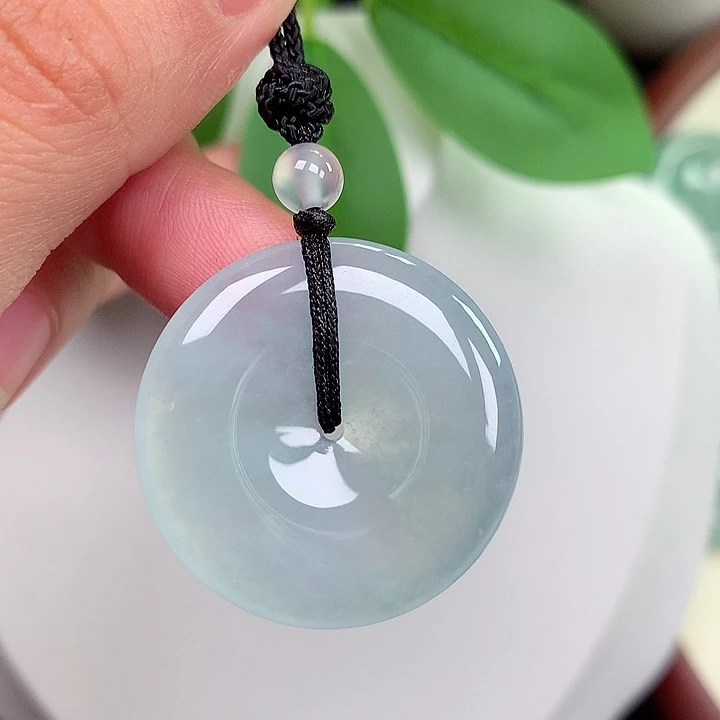 颈饰未镶嵌翡翠平安扣 28.8x4.1mm