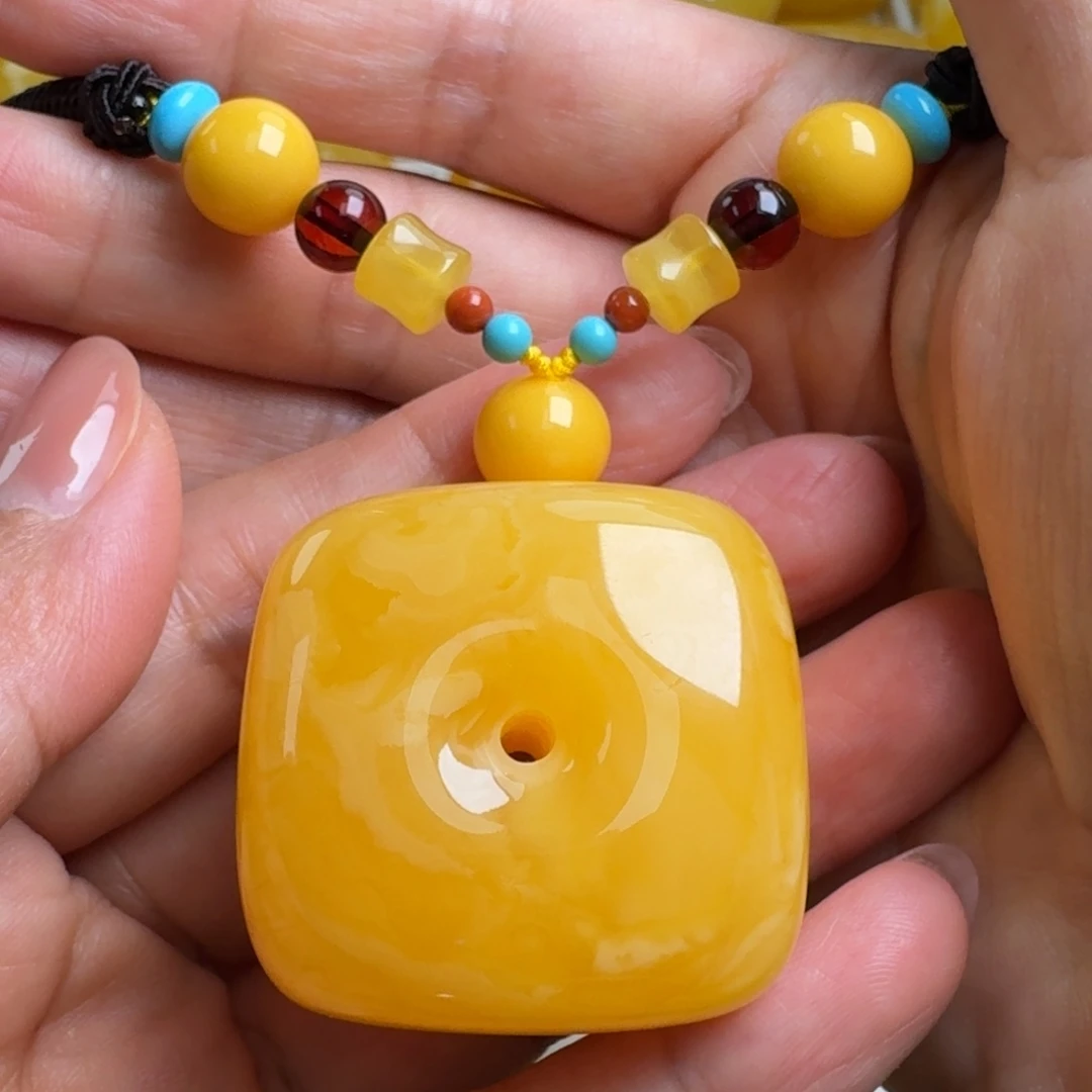 蜜蜡未镶嵌毛衣链无优化无烤色无补胶无覆膜无辐照无煮蜜