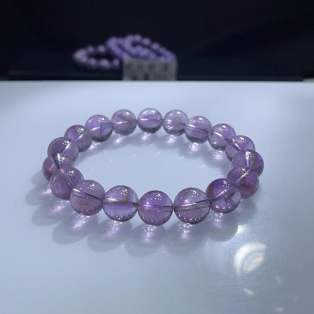 水晶手链未镶嵌紫黄晶11m55元