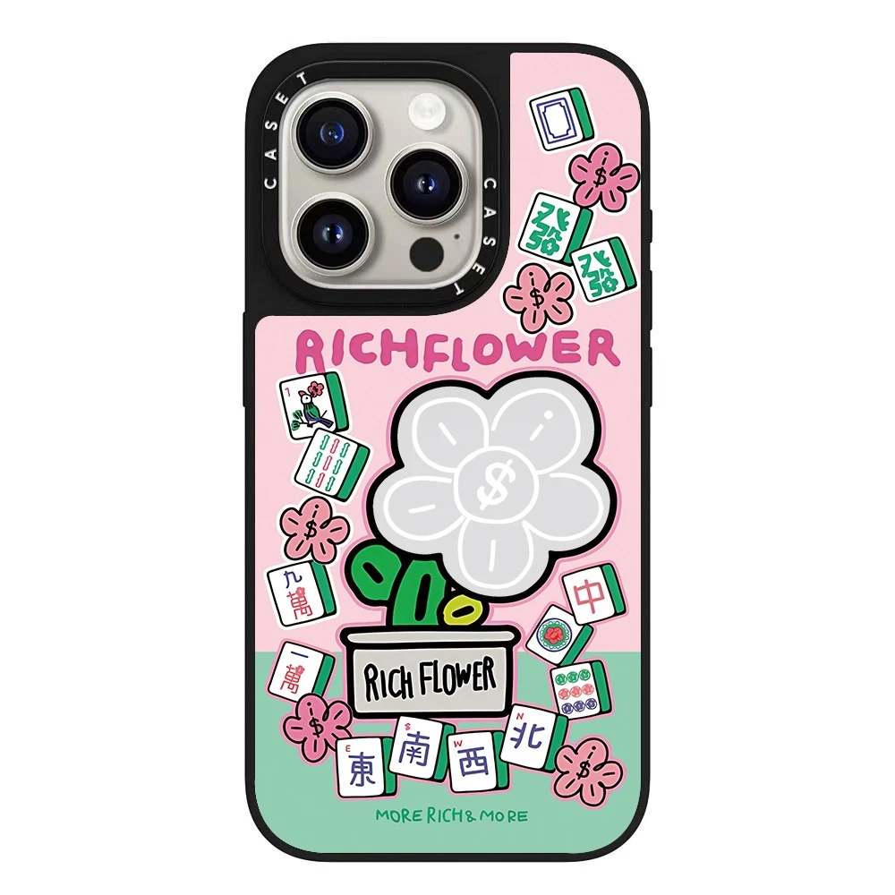 【超高版镜面】新款杠上花系列适用于iphone16pm/15pm/14PM手机壳