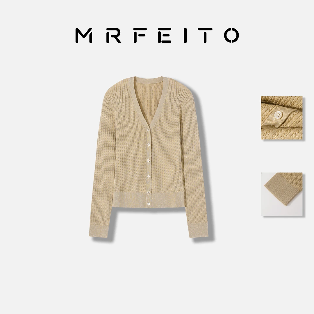 麻花女士针织开衫H720KS01C23395