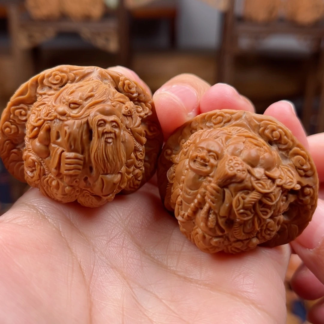 核桃把件程*福禄寿禧