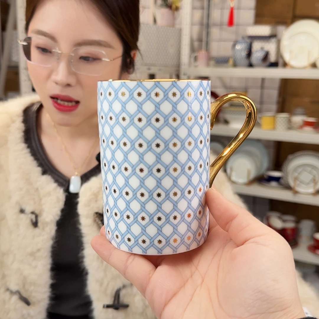 骨瓷高骨马克杯400ml一只外贸尾单无底标