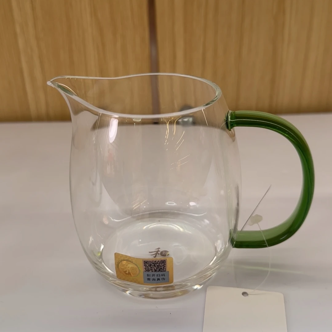 冬***、手工艺品琉璃禾器澄然公道杯湖绿色