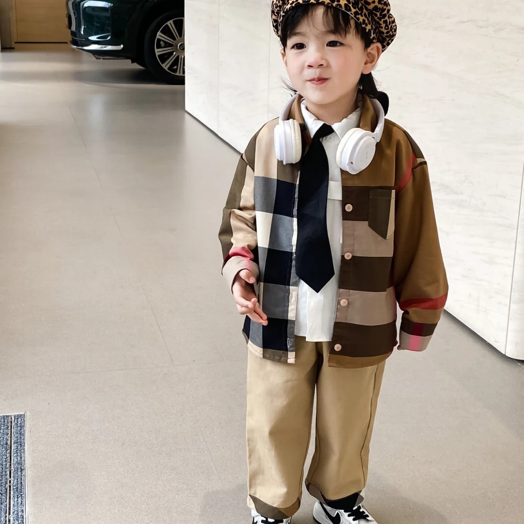 婴幼儿长袖英伦风衬衫