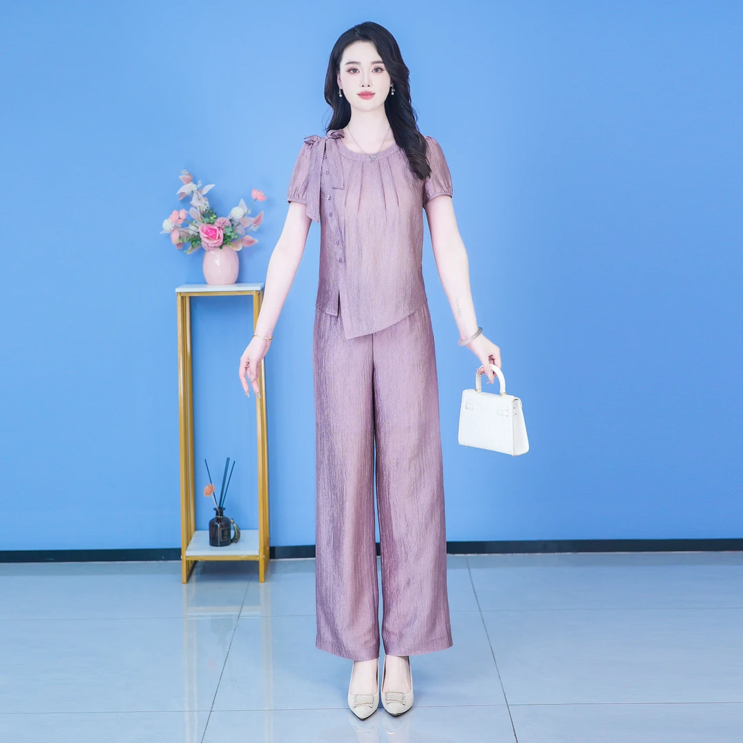 【SJYH1198】春夏新款套装两件套时尚优雅减龄洋气套装气质