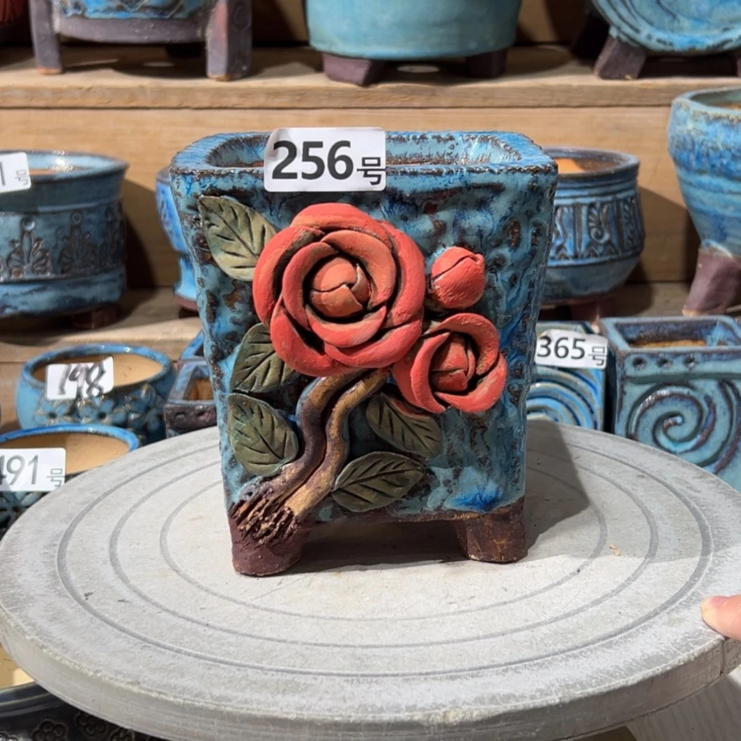 尚雅陶坊多肉花盆，内口径10.5×10微瑕