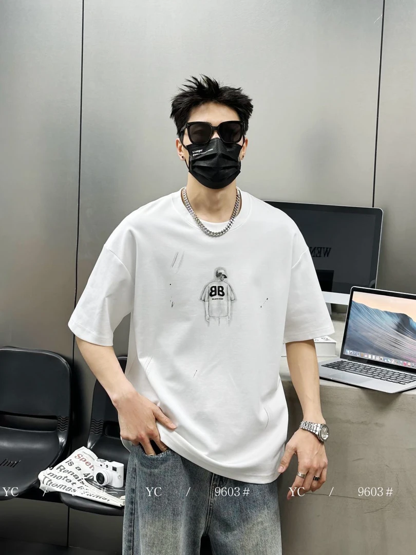 i夏季新款韩系百搭舒适潮流宽松休闲痞帅风短袖T恤上衣潮牌