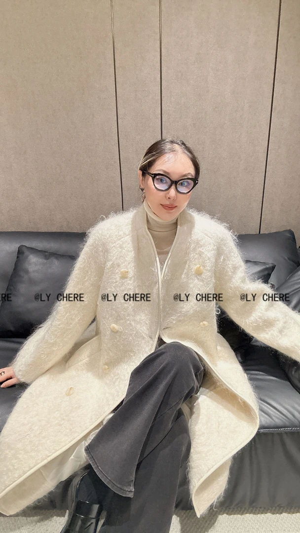 Ly CHERE奢级 意大利进口 复古 冬季baby马海毛大衣  3061DY