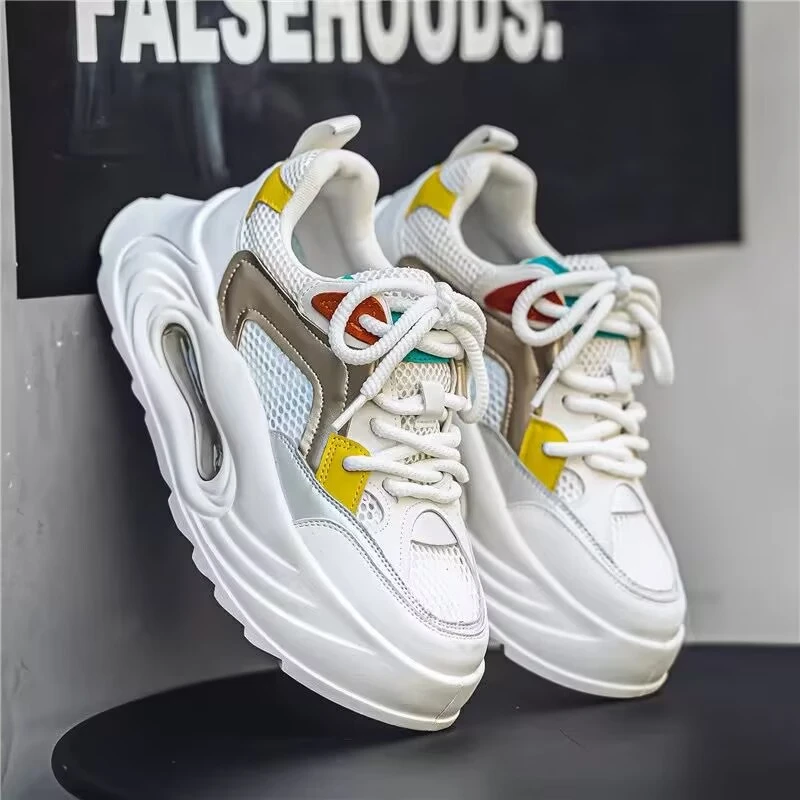 男鞋夏季透气网面运动增高老爹鞋S761