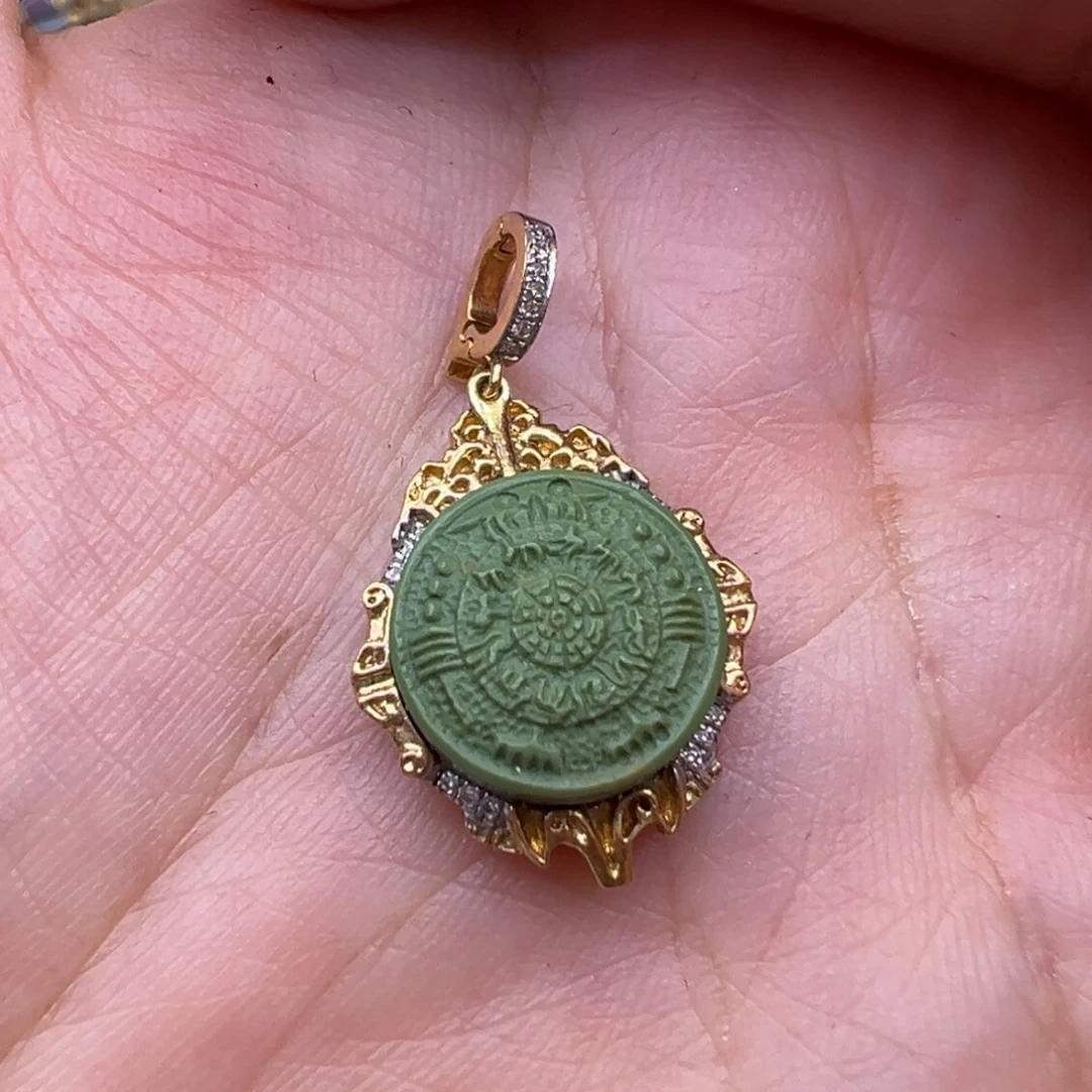 绿松石18K金镶嵌配件配件