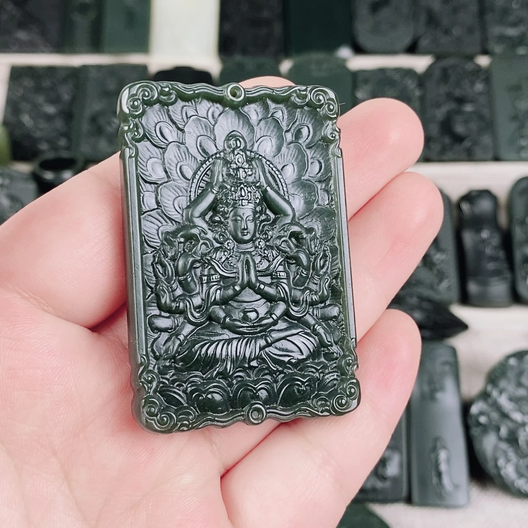 所***心和田玉未镶嵌颈饰