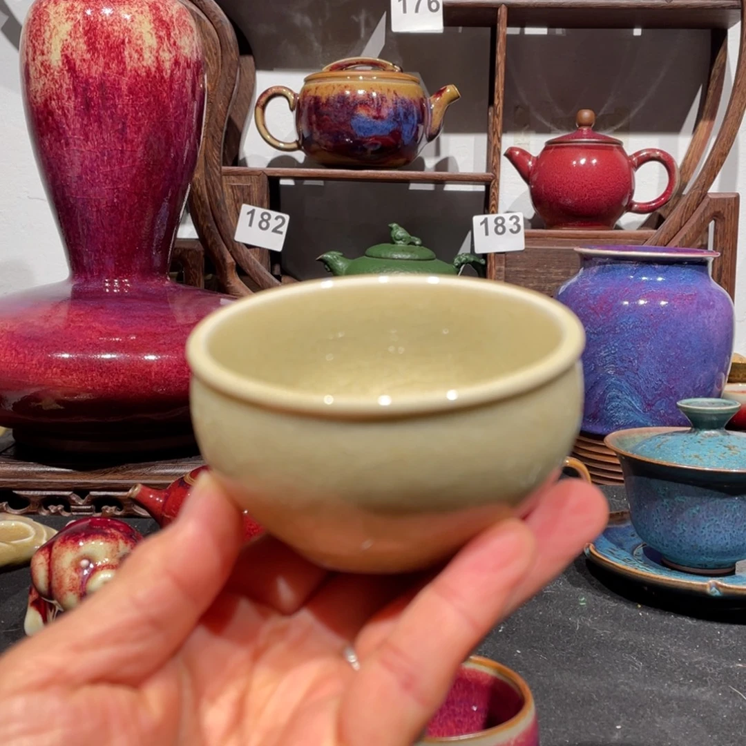 中国神后钧瓷茶器微微瑕