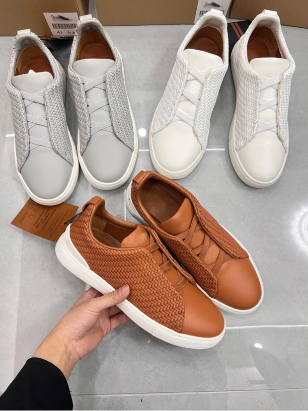 老伙计杰编织板鞋