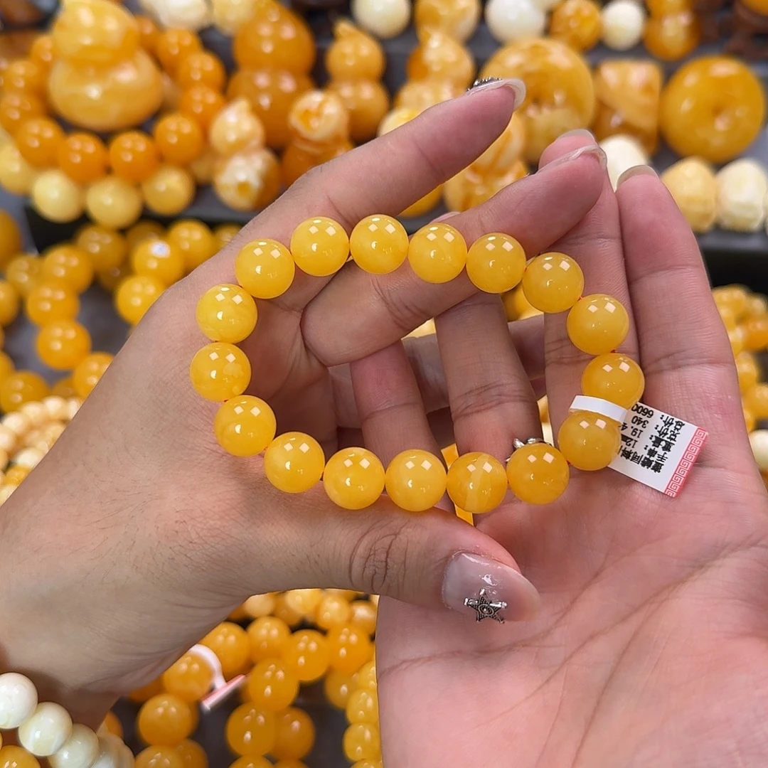 蜜蜡未镶嵌珠宝奇石同料12.6mm