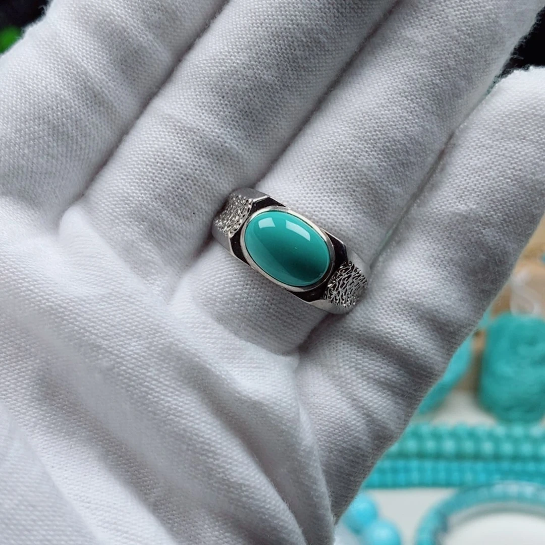 绿松石银S925镶嵌新款