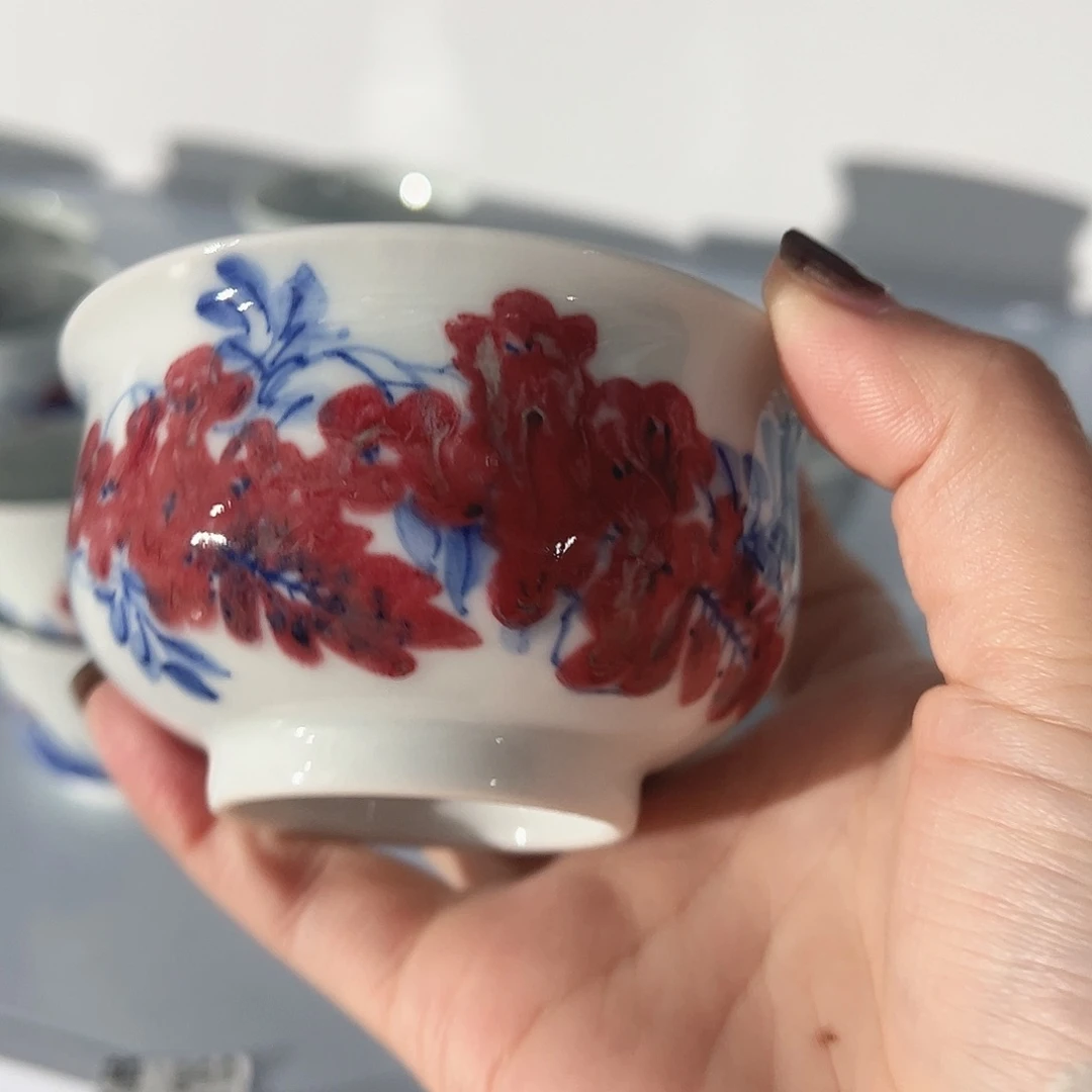 摆件陶杯。           杯