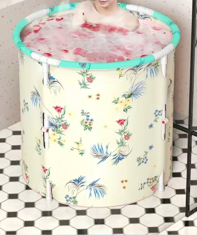 浴盆浴桶家用浴室泡澡桶可拆卸浴桶洗澡沐浴桶C-YS209(颜色随机)