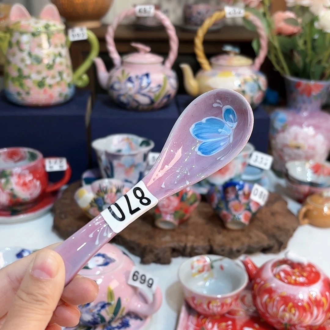 景德镇手绘高温釉下彩陶瓷茶具