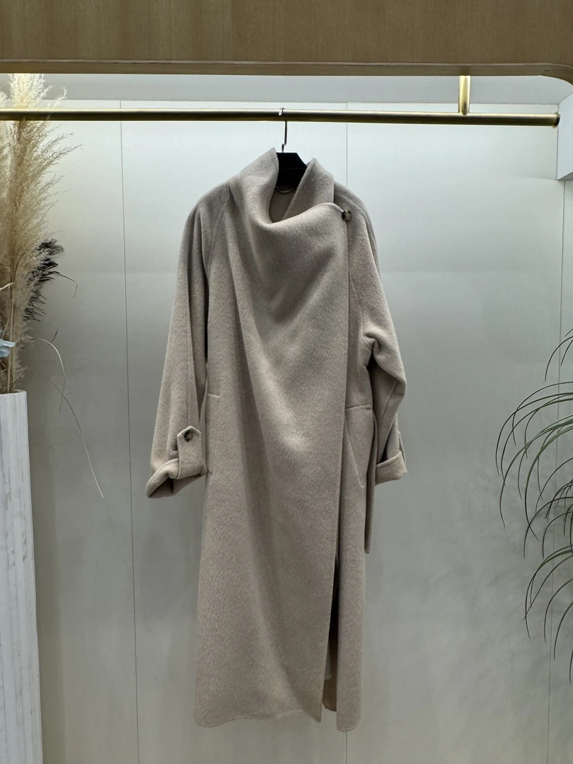 Bing Studios｜極奢面料100%骆驼绒浴袍收腰毛呢大衣 LTR2360