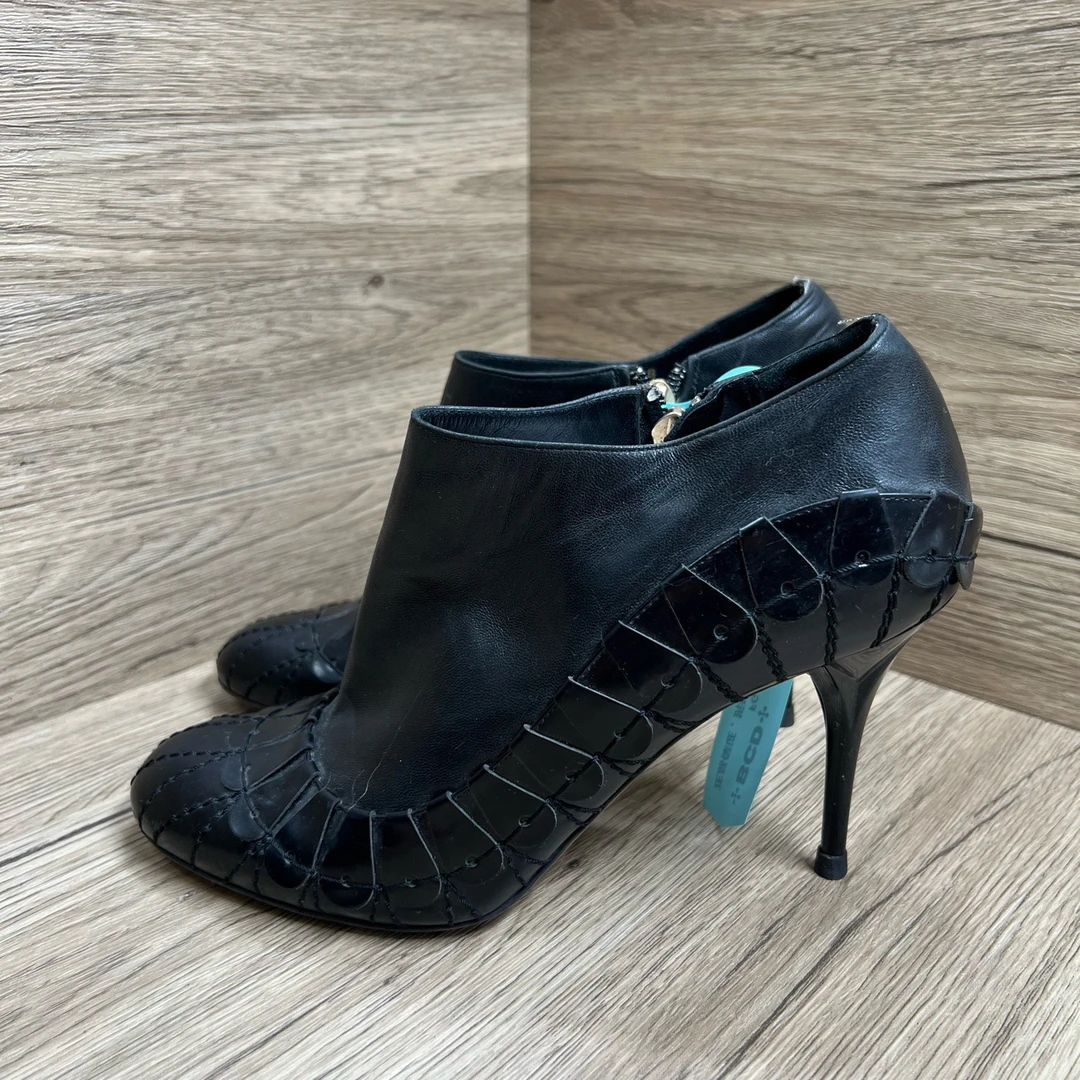 95新 DIOR/迪奥 黑色高跟短靴 38码