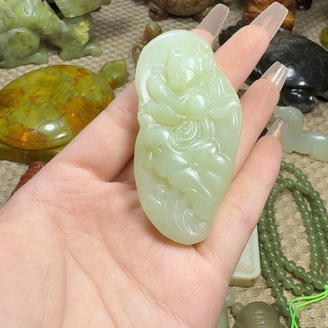 白玉菩提吊坠挂件