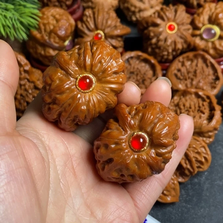 久***一文玩核桃把件元宝的58