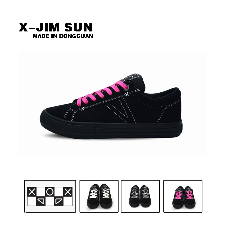 击上滑板鞋小众原创设计2025新款复古小众设计男女同款武士黑鞋子