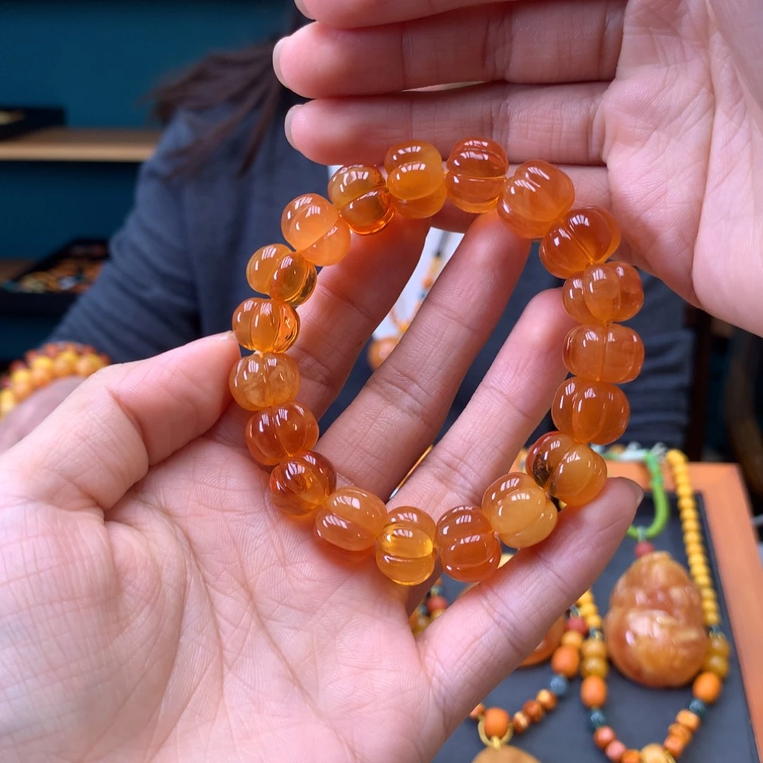 蜜蜡未镶嵌手串天然