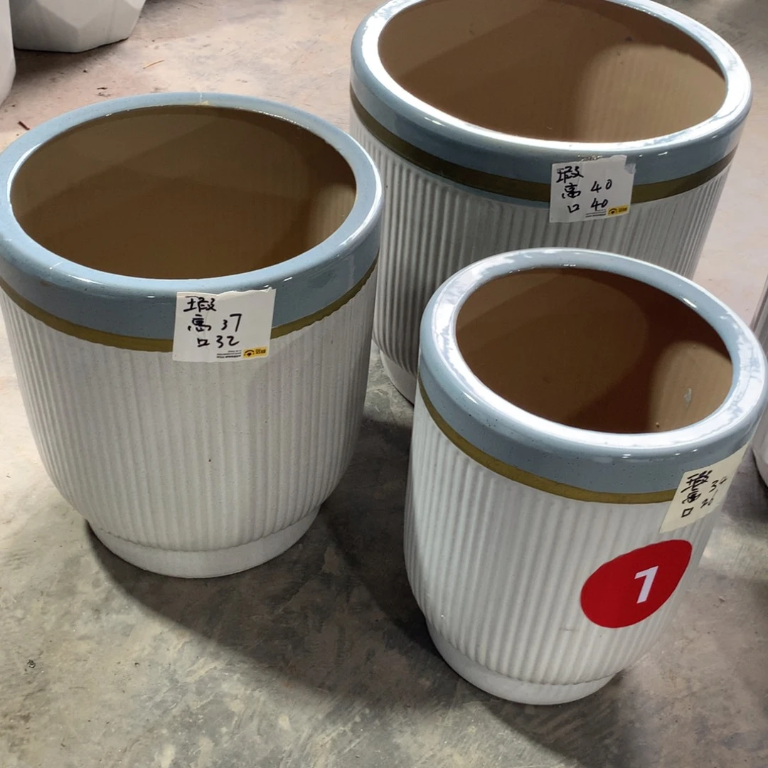 微瑕高温陶瓷花盆