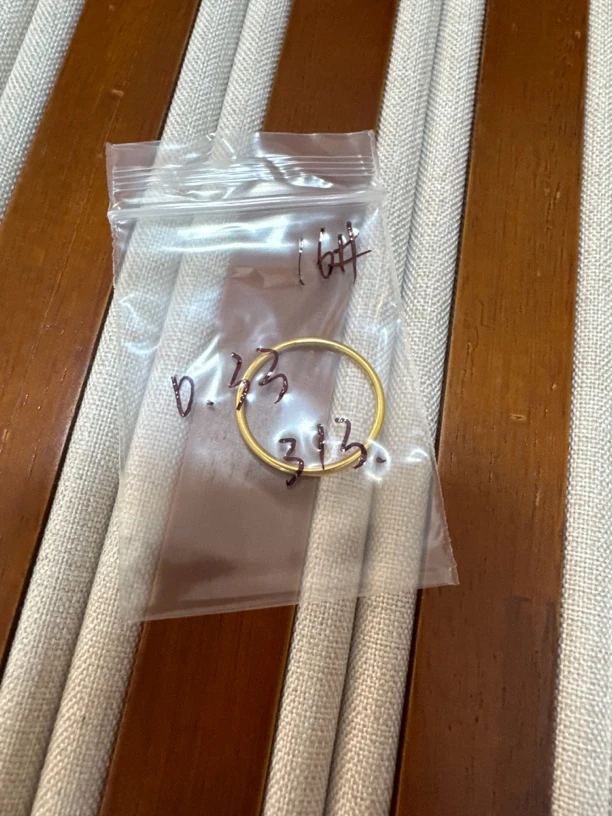 克重0.33 16号 亮面戒指 足金999