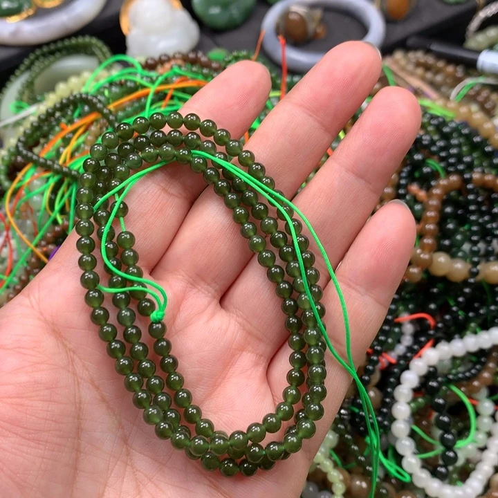 和田玉未镶嵌手链4