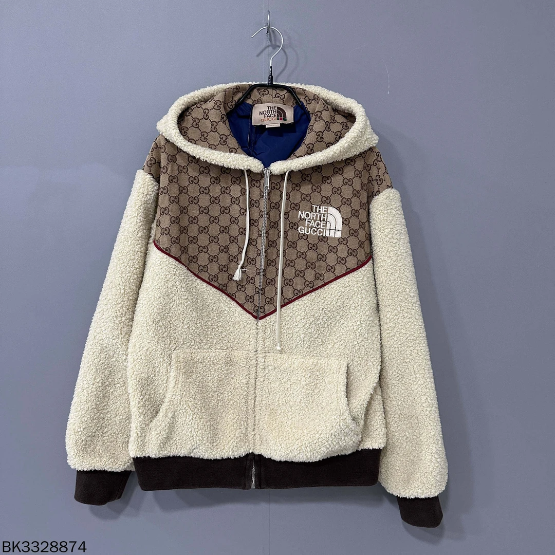99新 GUCCI/古驰 Gucci x The North Face羊羔连帽/xs码/28874