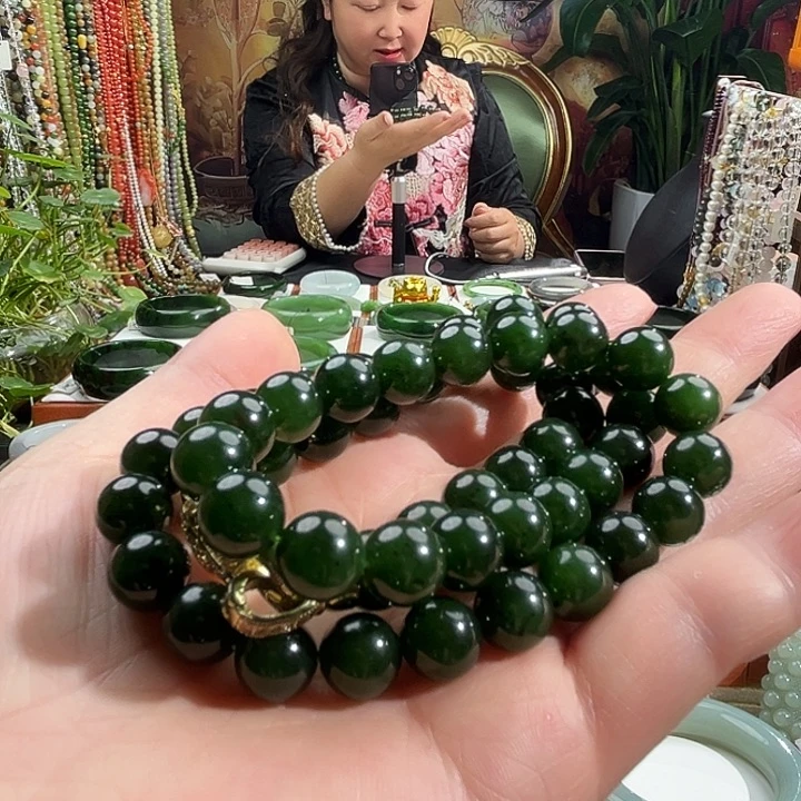 和田玉未镶嵌颈饰俄碧卡10妈妈链