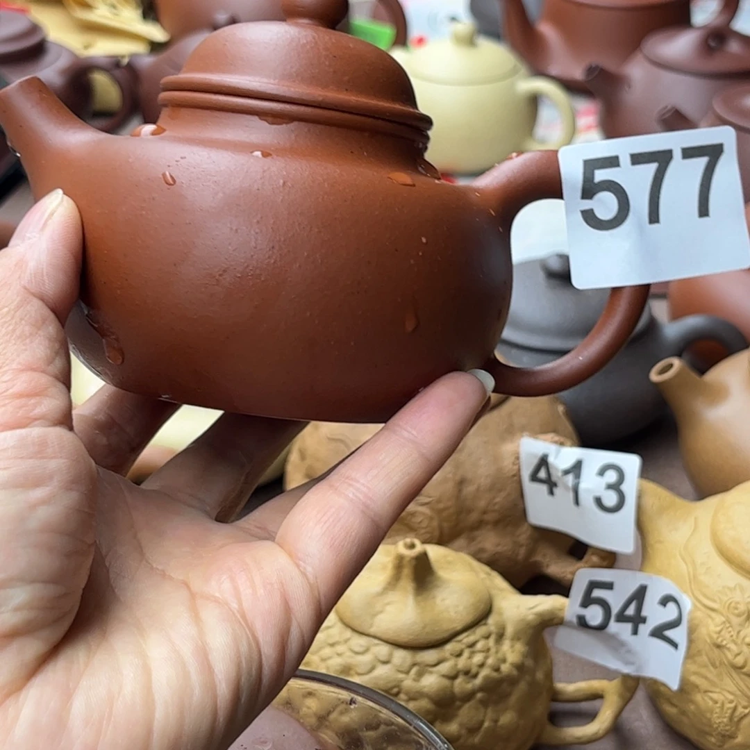 紫砂茶壶平**乐小红泥瑕疵240cc