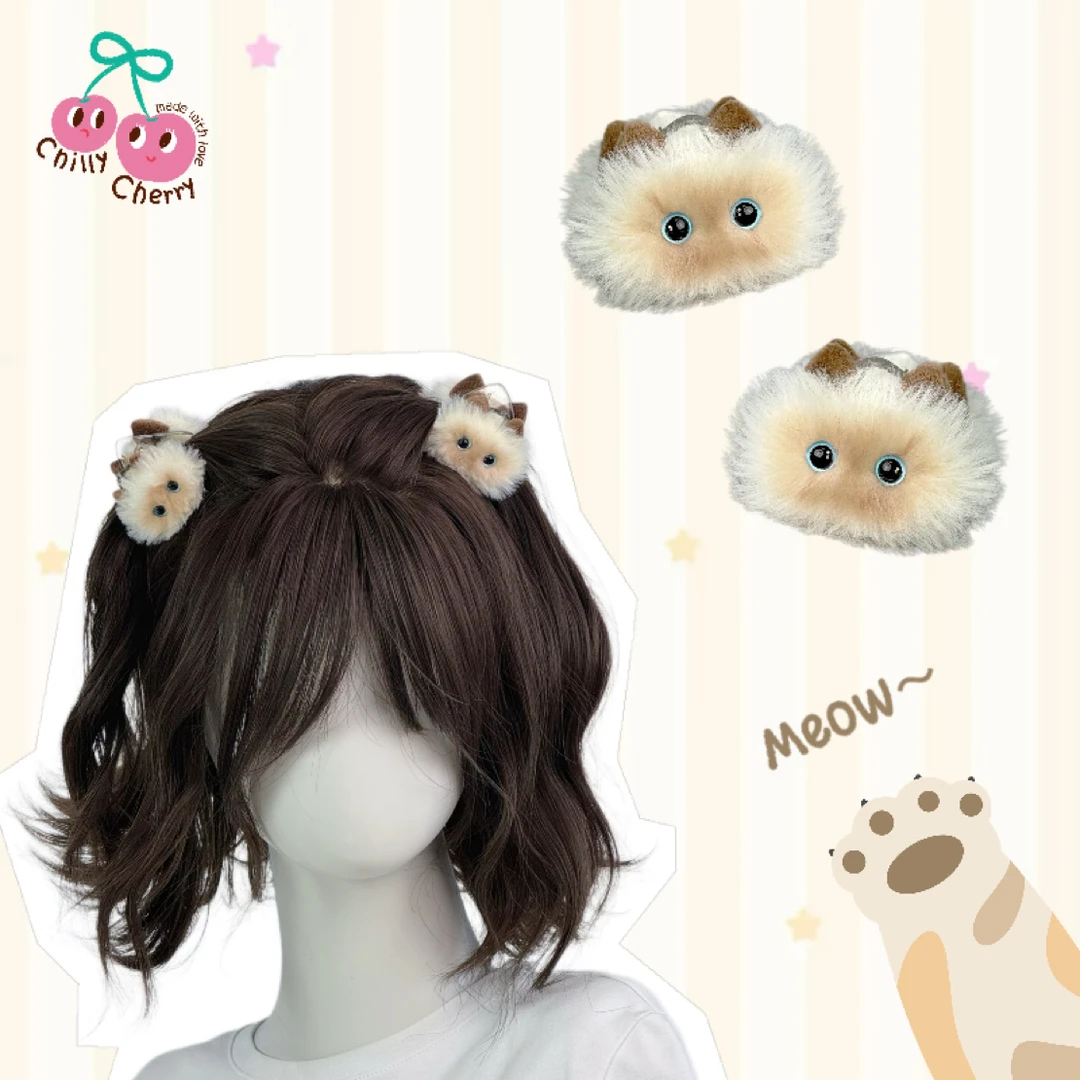 ChillyCherry原创暹罗猫鲨鱼夹猫咪抓夹可爱侧边夹猫猫鸭嘴夹礼物