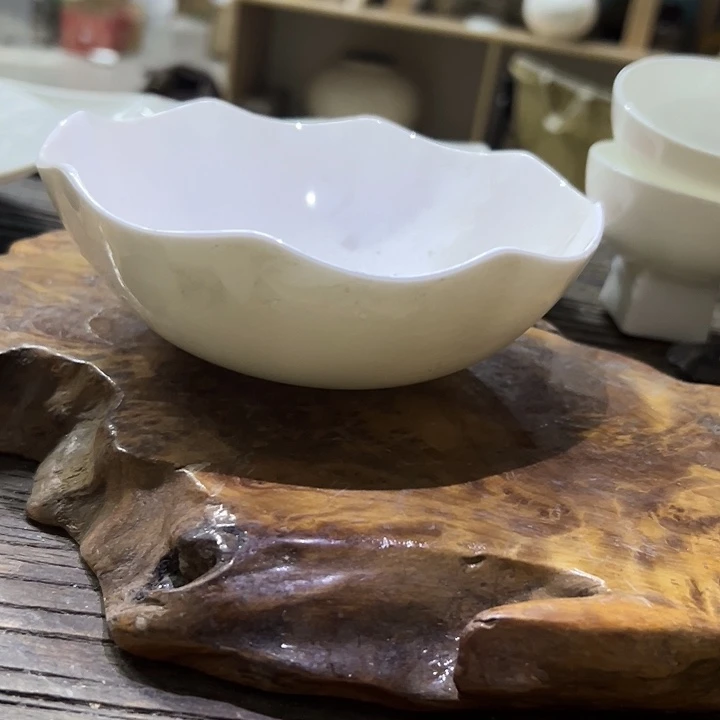 国营尾货骨瓷花碗一个微瑕